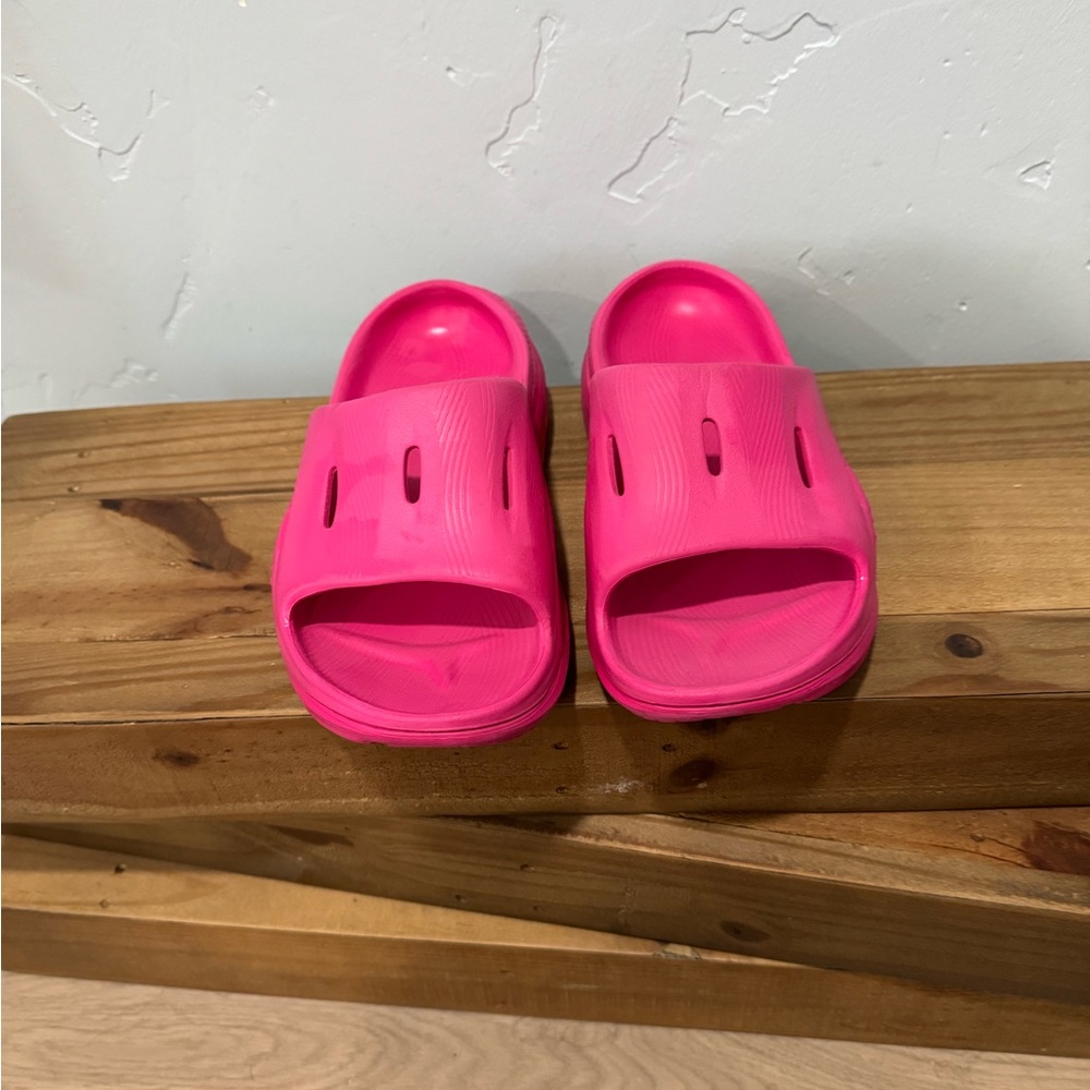 Hoka Pink Slip-On Slide Sandals